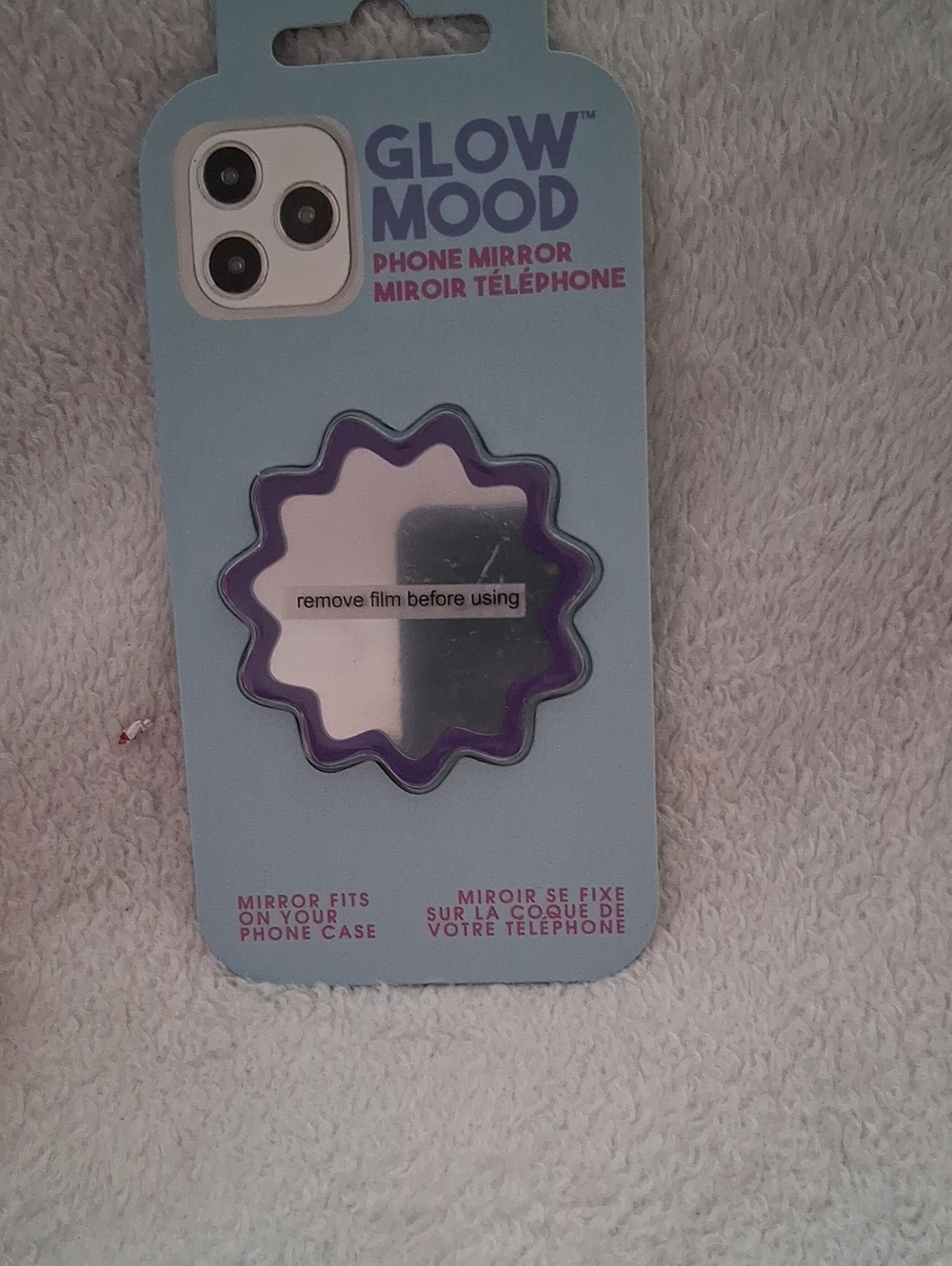 Purple Phone Mirror Adhesive - Decorative Phone Accessory